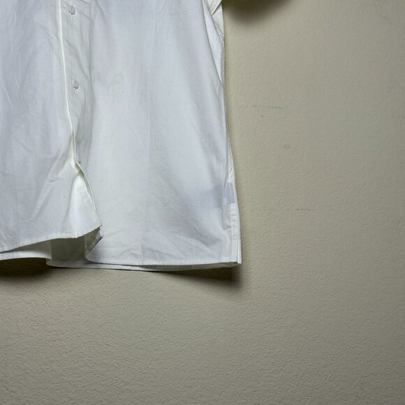 Avirex Short Sleeve Shirt Men L White Button Up Military Tailored Indie w Tags - Picture 10 of 11